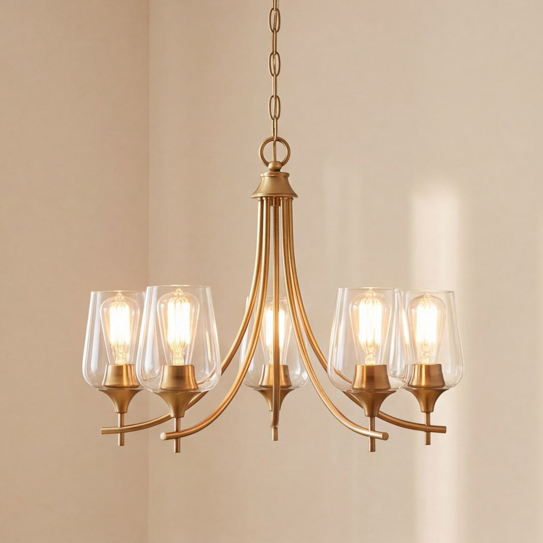 Savoy House - 1-4032-5-322 - Five Light Chandelier - Octave - Warm Brass