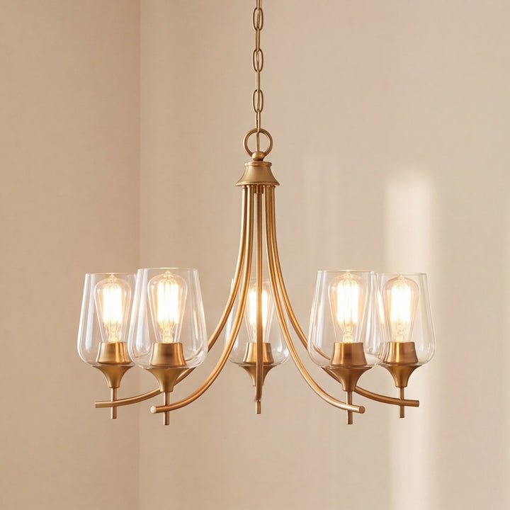 Savoy House - 1-4032-5-322 - Five Light Chandelier - Octave - Warm Brass