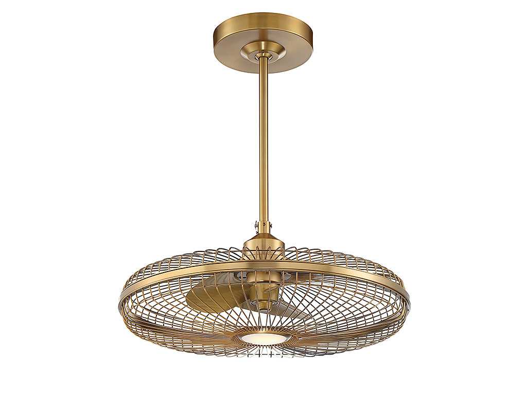 Wetherby LED Fan D'Lier in Warm Brass Savoy House