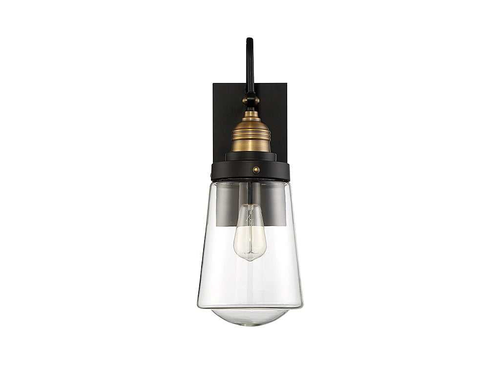 Savoy House - 5-2066-51 - One Light Wall Mount - Macauley - Vintage Black w/Warm Brass
