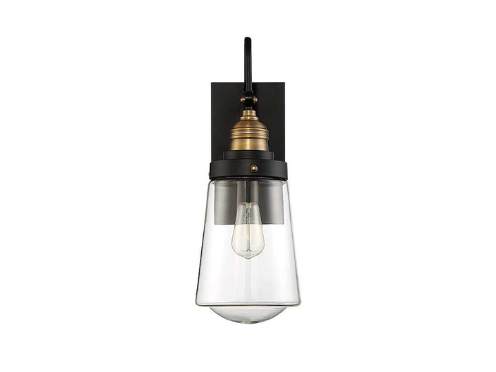 Savoy House - 5-2066-51 - One Light Wall Mount - Macauley - Vintage Black w/Warm Brass