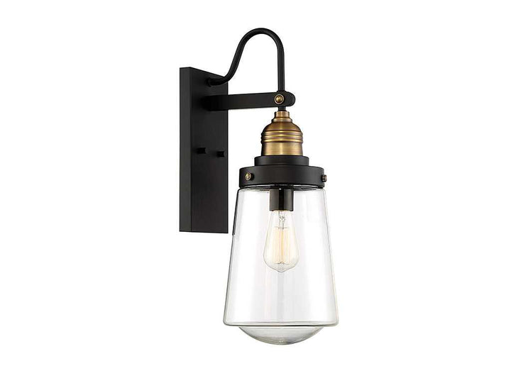 Savoy House - 5-2066-51 - One Light Wall Mount - Macauley - Vintage Black w/Warm Brass