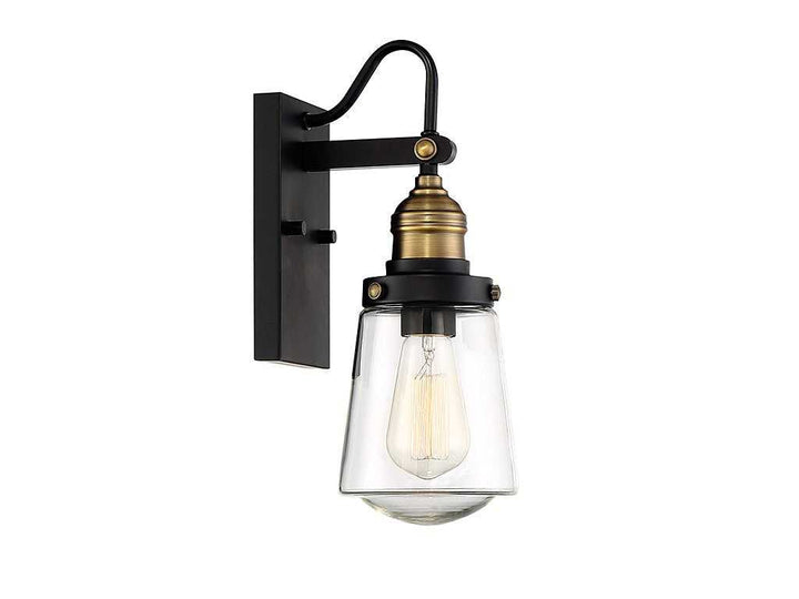 Savoy House - 5-2067-51 - One Light Wall Mount - Macauley - Vintage Black w/Warm Brass