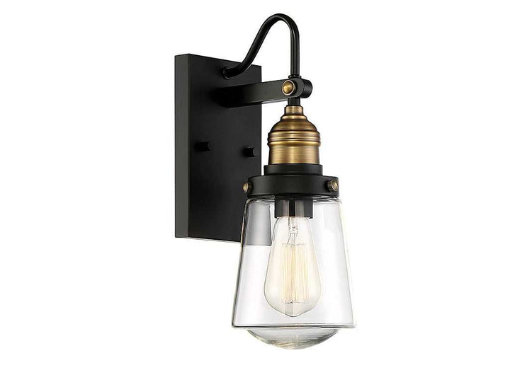 Savoy House - 5-2067-51 - One Light Wall Mount - Macauley - Vintage Black w/Warm Brass