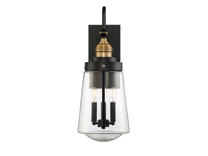 Savoy House - 5-2068-51 - Three Light Wall Lantern - Macauley - Vintage Black w/Warm Brass