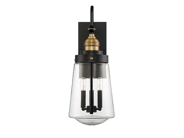 Savoy House - 5-2068-51 - Three Light Wall Lantern - Macauley - Vintage Black w/Warm Brass