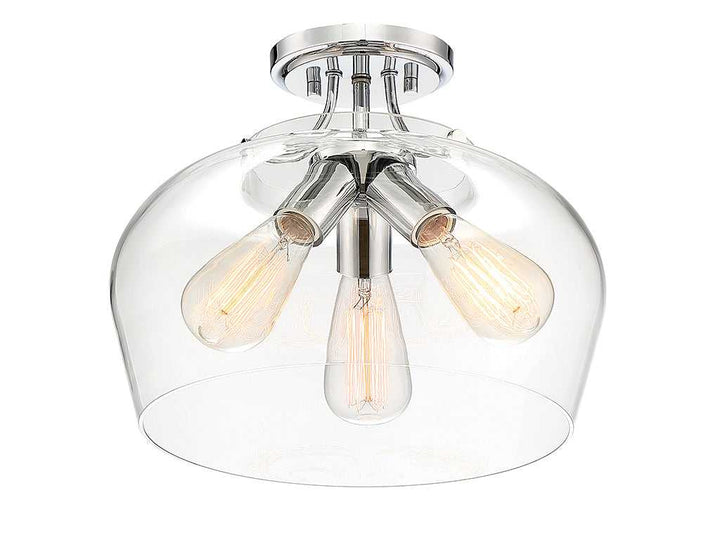 Savoy House - 6-4035-3-11 - Three Light Semi-Flush Mount - Octave - Polished Chrome