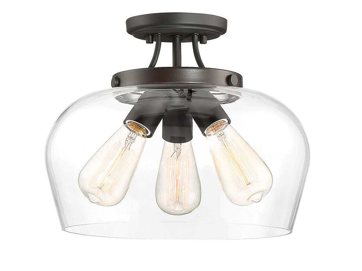 Savoy House - 6-4035-3-13 - Three Light Semi-Flush Mount - Octave - English Bronze