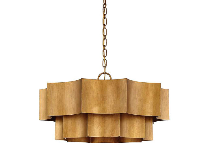 Savoy House - 7-101-6-54 - Six Light Pendant - Shelby - Gold Patina