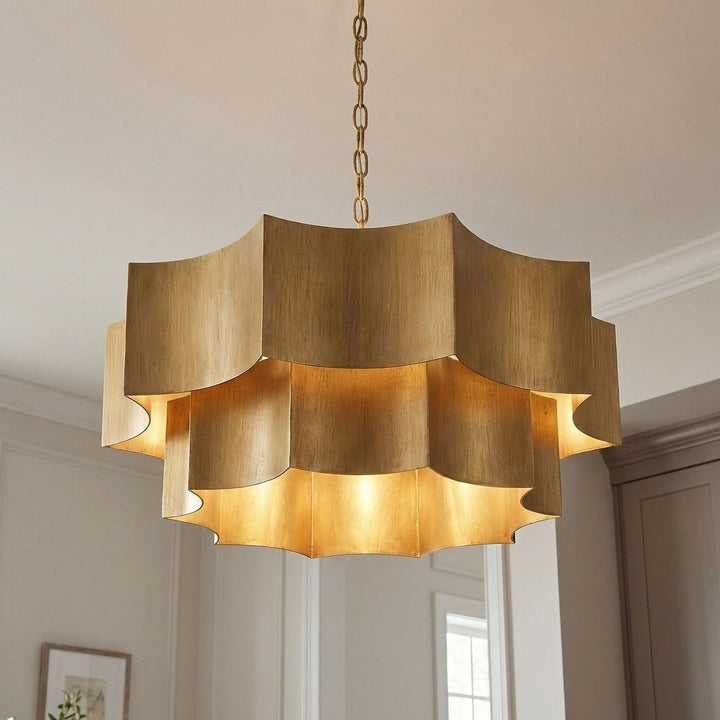 Savoy House - 7-101-6-54 - Six Light Pendant - Shelby - Gold Patina