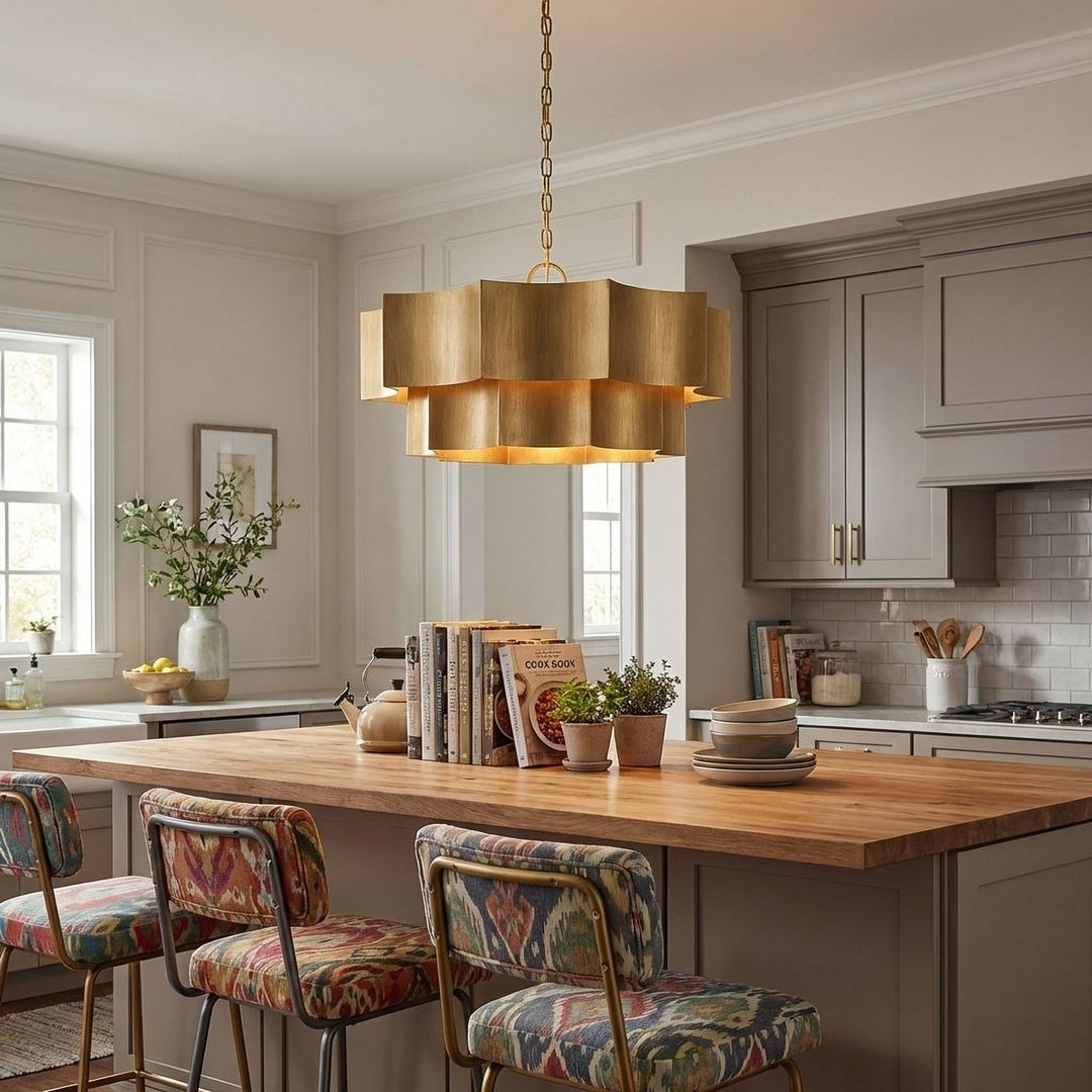 Savoy House - 7-101-6-54 - Six Light Pendant - Shelby - Gold Patina