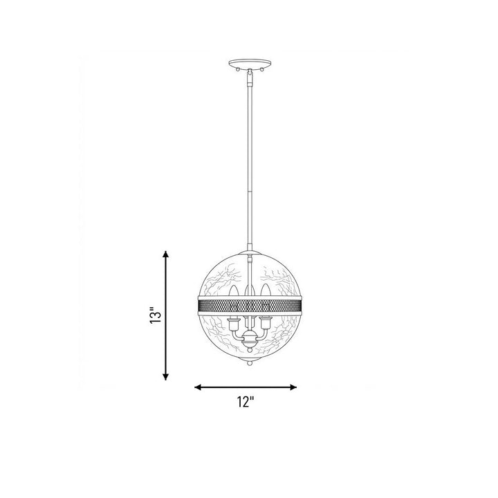 Savoy House - 7-200-3-322 - Three Light Pendant - Stirling - Warm Brass