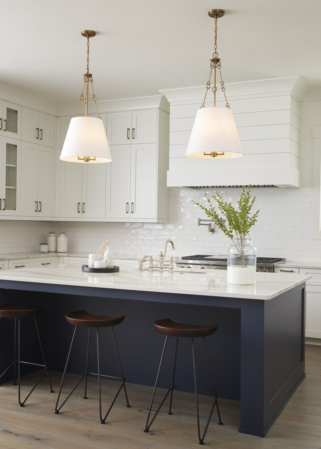 Savoy House - 7-2201-4-322 - Four Light Pendant - Austin - Warm Brass