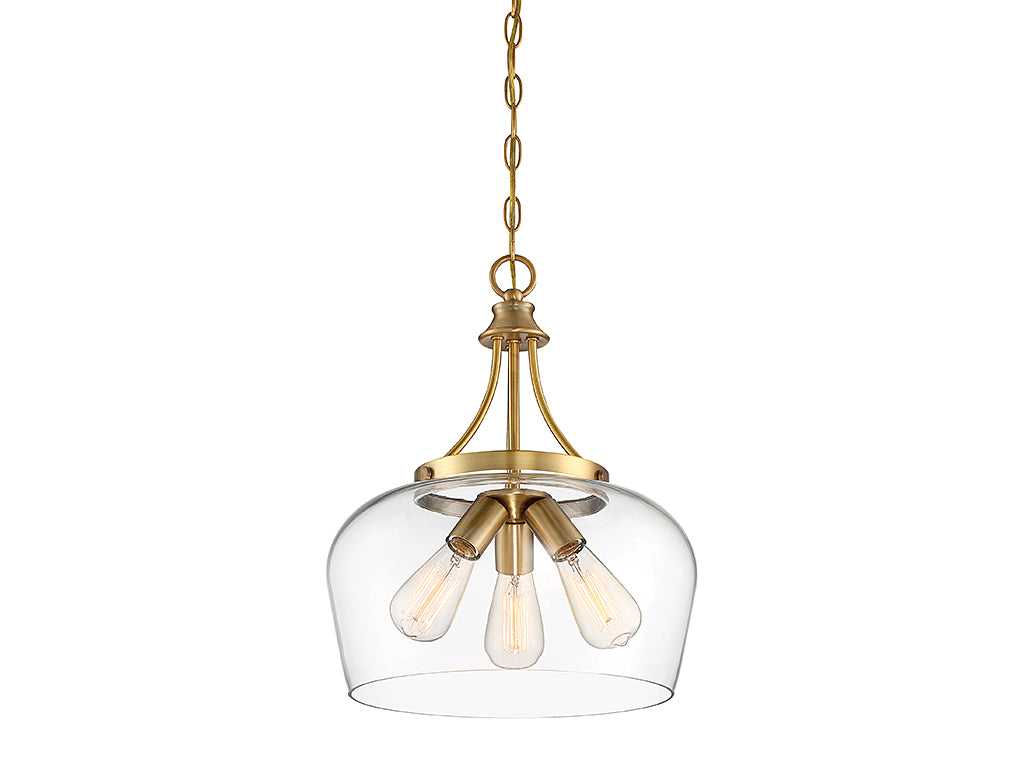 Savoy House - 7-4034-3-322 - Three Light Pendant - Octave - Warm Brass