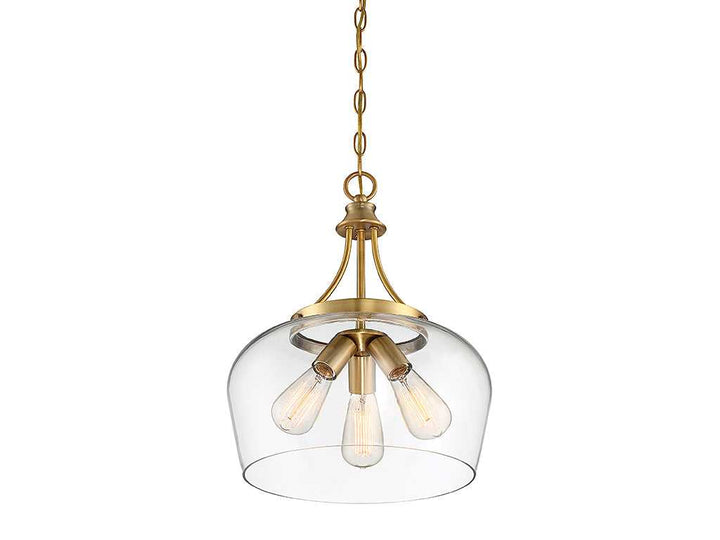 Savoy House - 7-4034-3-322 - Three Light Pendant - Octave - Warm Brass