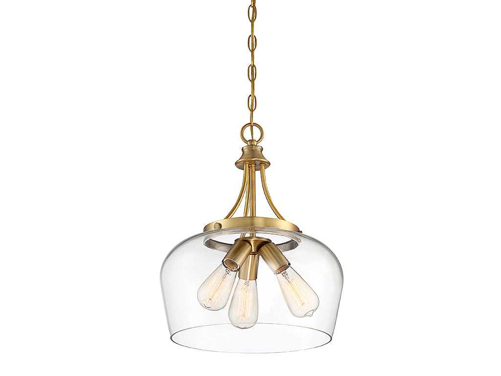 Savoy House - 7-4034-3-322 - Three Light Pendant - Octave - Warm Brass