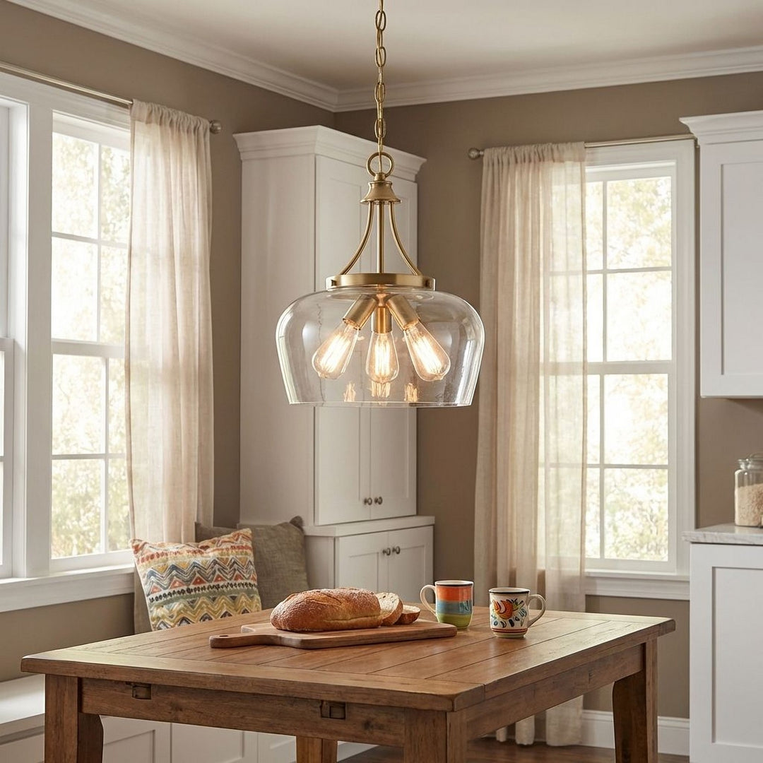 Savoy House - 7-4034-3-322 - Three Light Pendant - Octave - Warm Brass