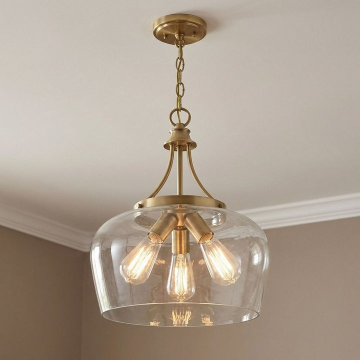 Savoy House - 7-4034-3-322 - Three Light Pendant - Octave - Warm Brass