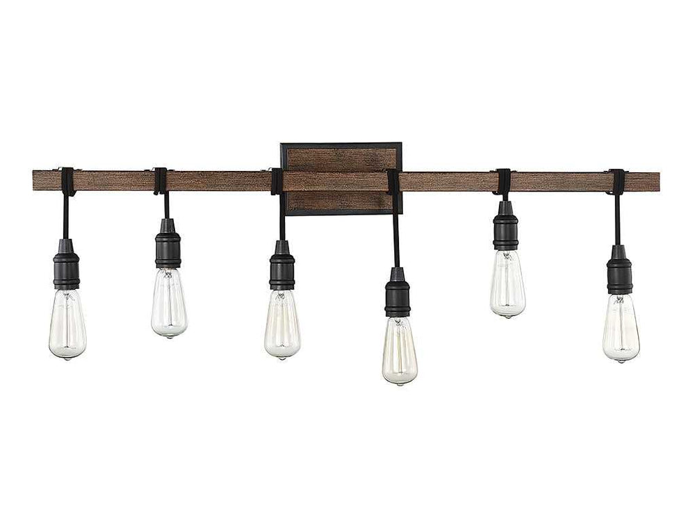 Burgess Six Light Bath Bar in Durango Savoy House