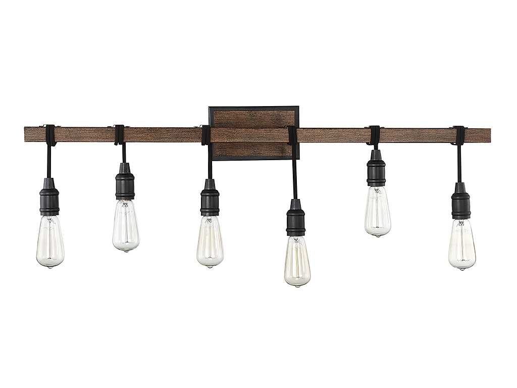 Burgess Six Light Bath Bar in Durango Savoy House