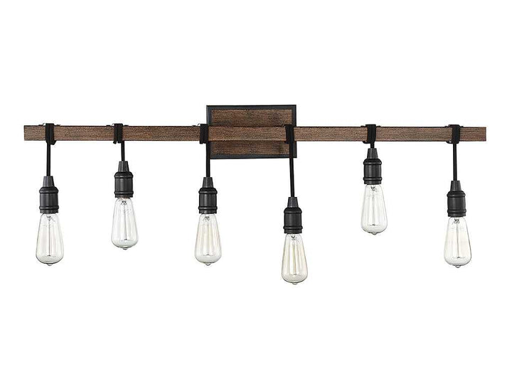 Burgess Six Light Bath Bar in Durango Savoy House