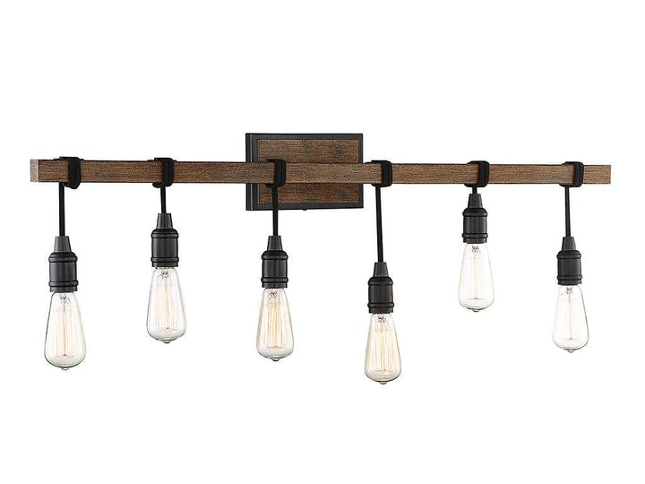 Burgess Six Light Bath Bar in Durango Savoy House