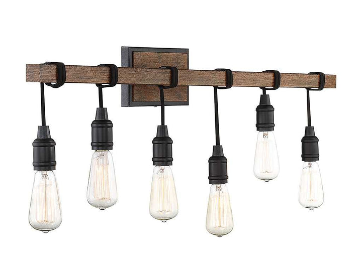 Burgess Six Light Bath Bar in Durango Savoy House