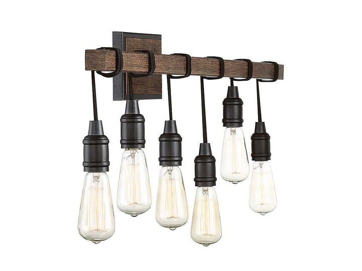 Burgess Six Light Bath Bar in Durango Savoy House