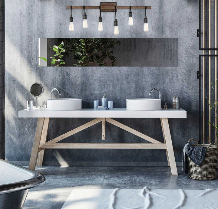 Burgess Six Light Bath Bar in Durango Savoy House