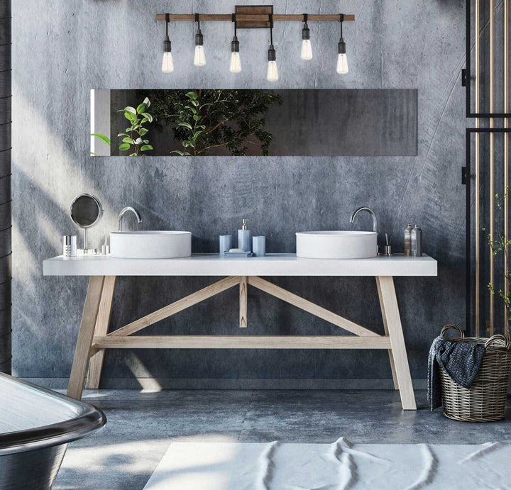 Burgess Six Light Bath Bar in Durango Savoy House