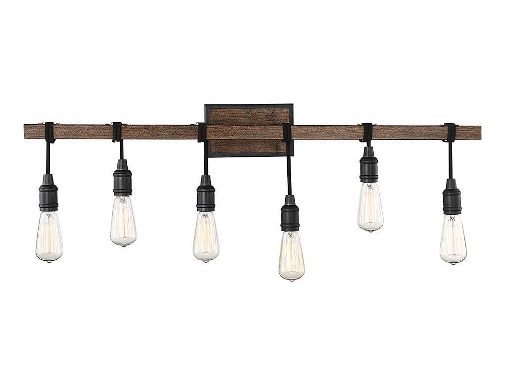 Burgess Six Light Bath Bar in Durango Savoy House