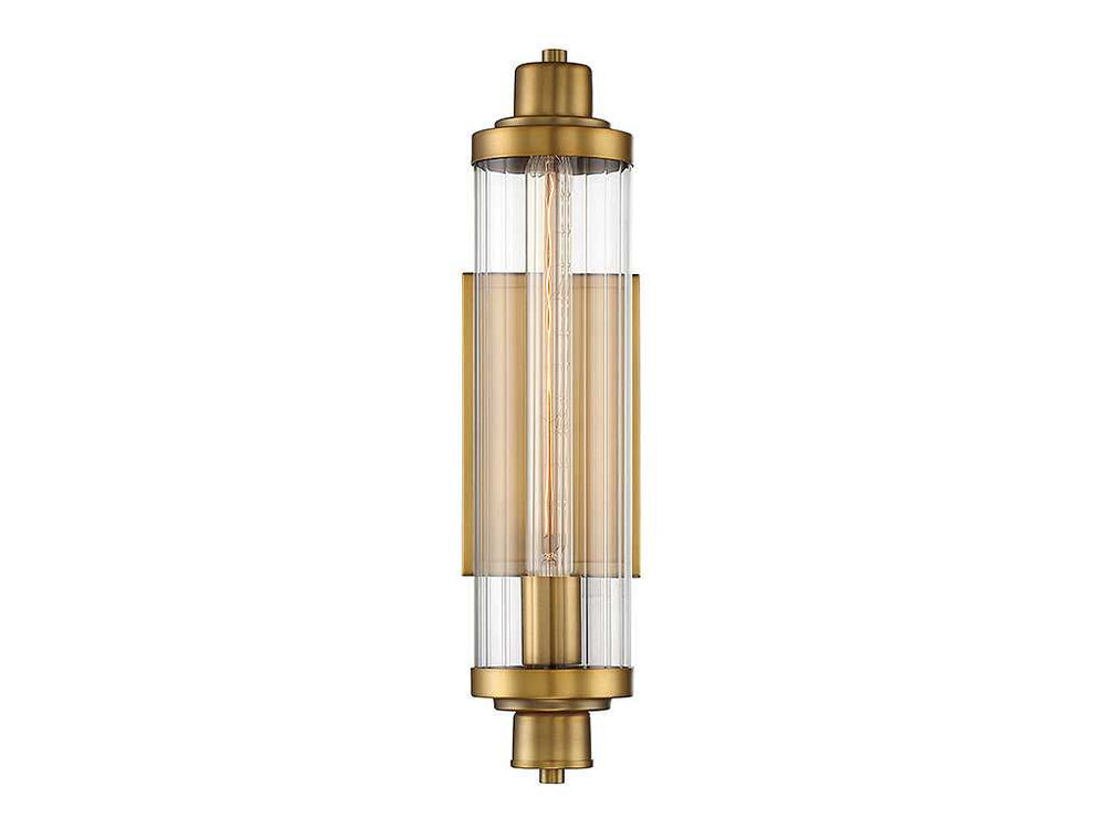 Pike One Light Wall Sconce in Warm Brass Savoy House