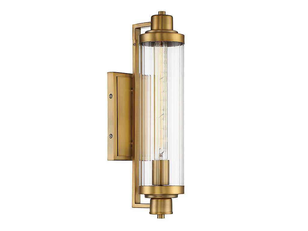 Pike One Light Wall Sconce in Warm Brass Savoy House