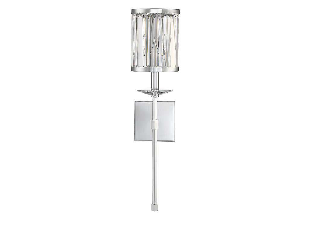 Ashbourne One Light Wall Sconce in Polished Chrome Savoy House