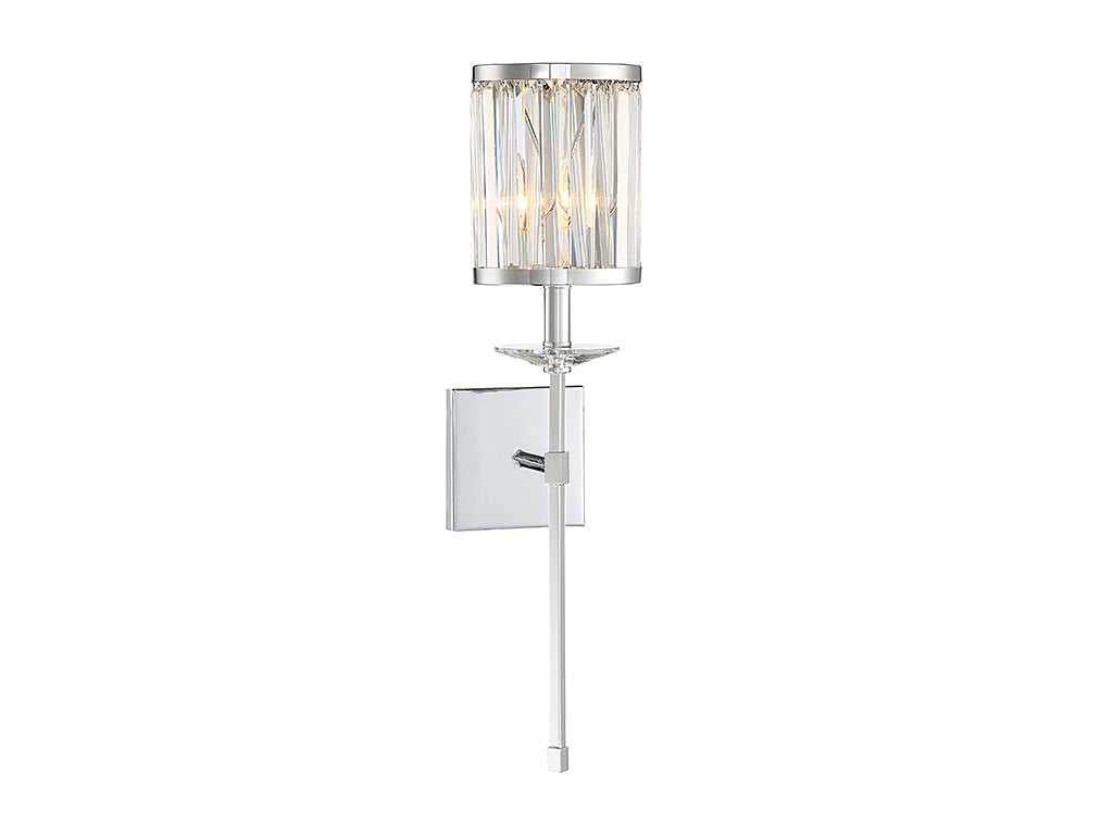 Ashbourne One Light Wall Sconce in Polished Chrome Savoy House