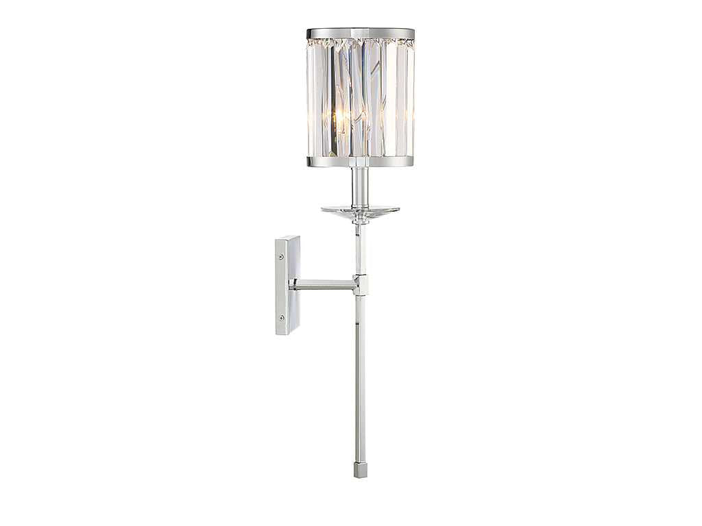 Ashbourne One Light Wall Sconce in Polished Chrome Savoy House