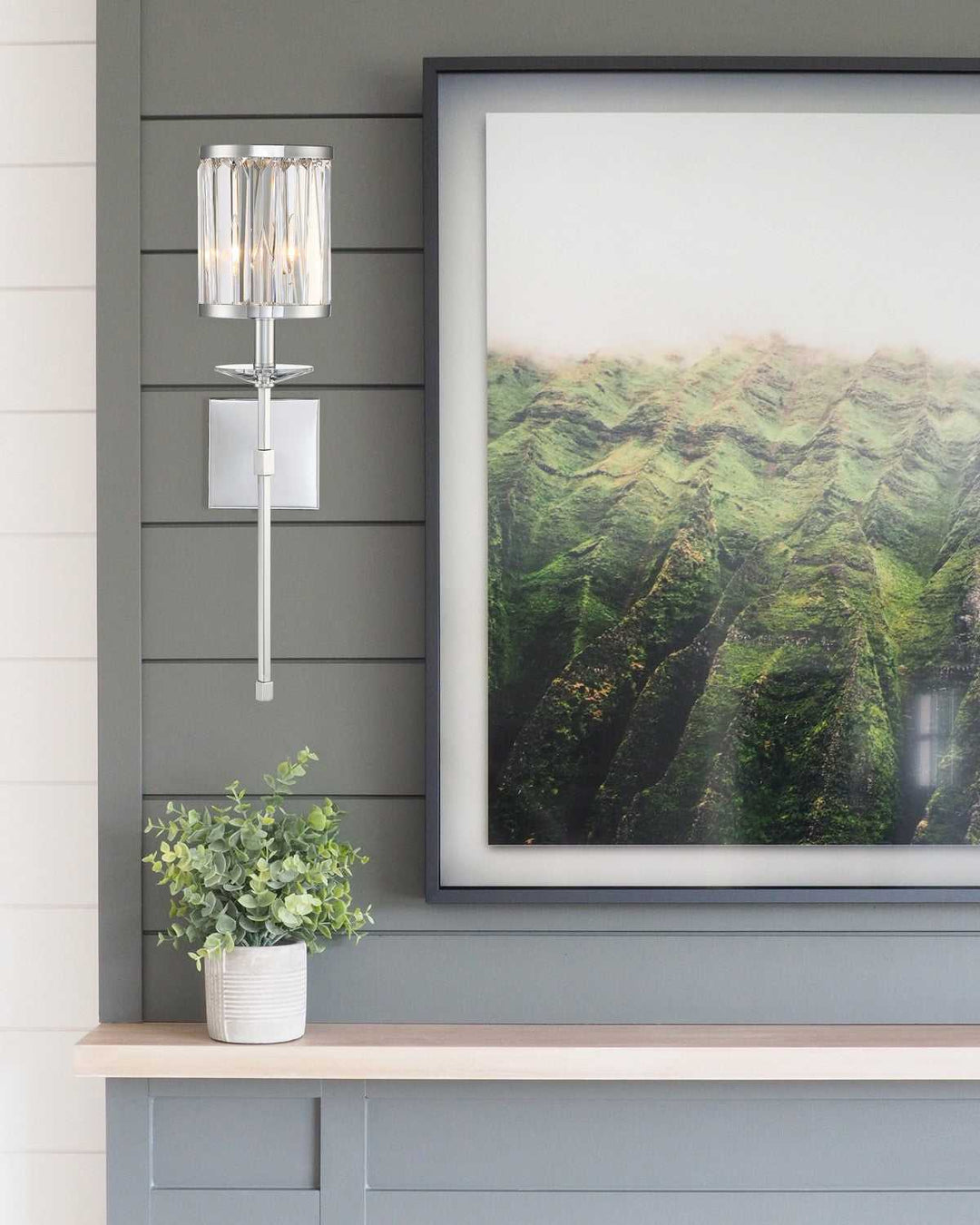 Ashbourne One Light Wall Sconce in Polished Chrome Savoy House