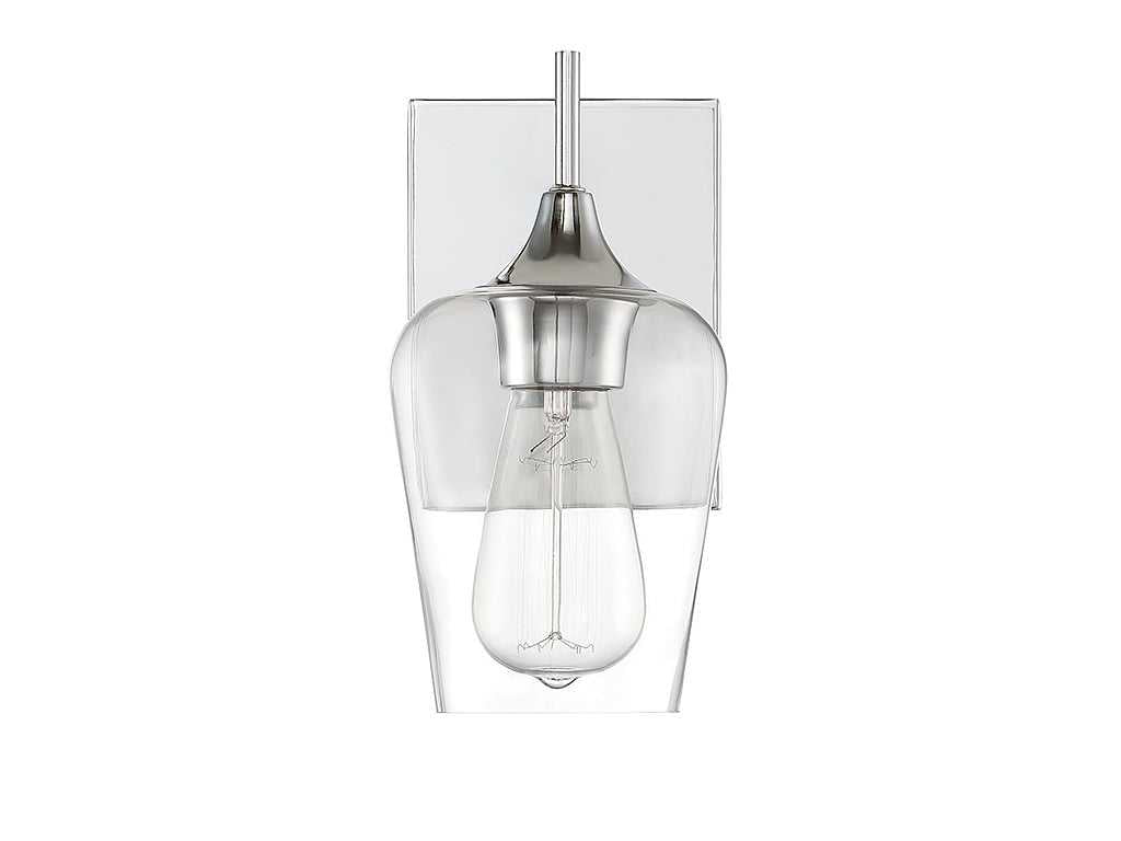 Octave One Light Wall Sconce in Polished Chrome Savoy House