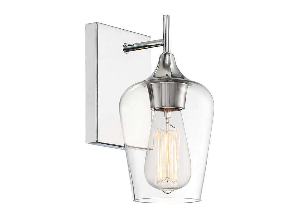 Octave One Light Wall Sconce in Polished Chrome Savoy House