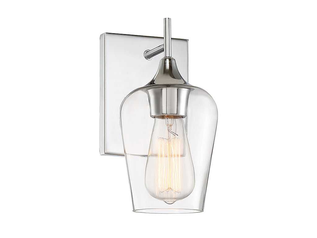 Octave One Light Wall Sconce in Polished Chrome Savoy House