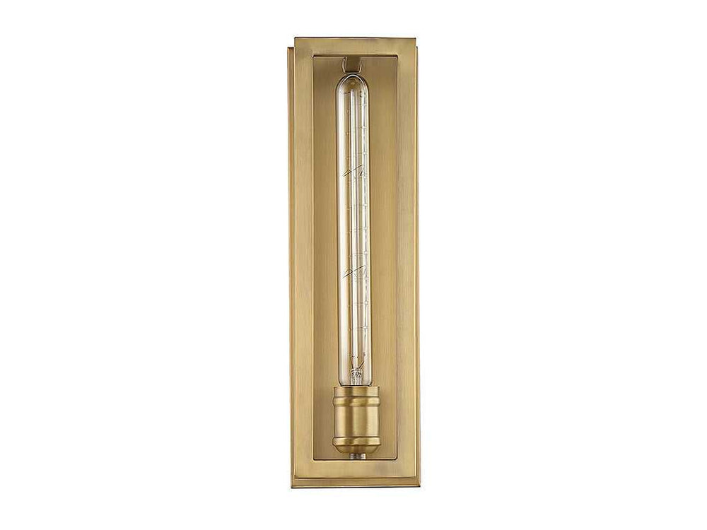 Clifton One Light Wall Sconce in Warm Brass Savoy House