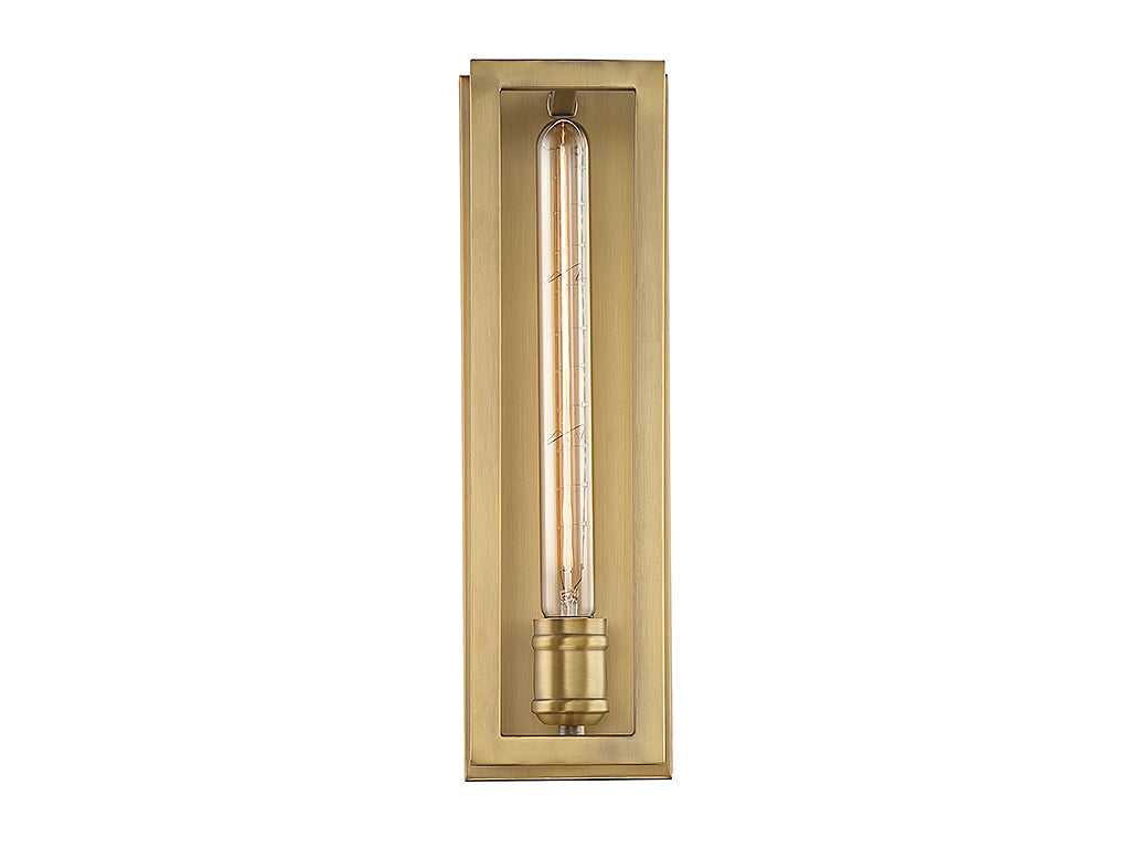 Clifton One Light Wall Sconce in Warm Brass Savoy House