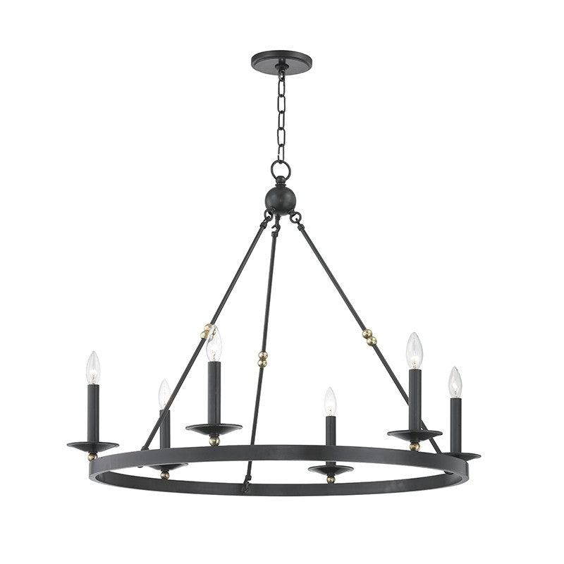 Allendale Six Light Chandelier in Aged Old Bronze - available from The Lighting Shoppe, trusted by Canadian homeowners