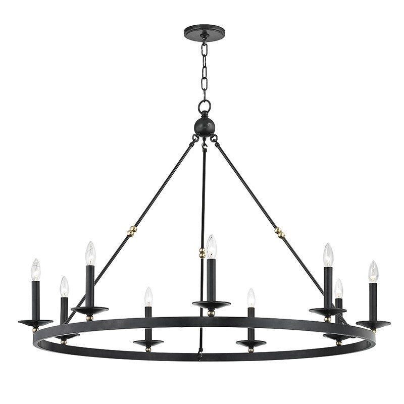 Allendale Nine Light Chandelier in Aged Old Bronze - available from The Lighting Shoppe, trusted by Canadian homeowners