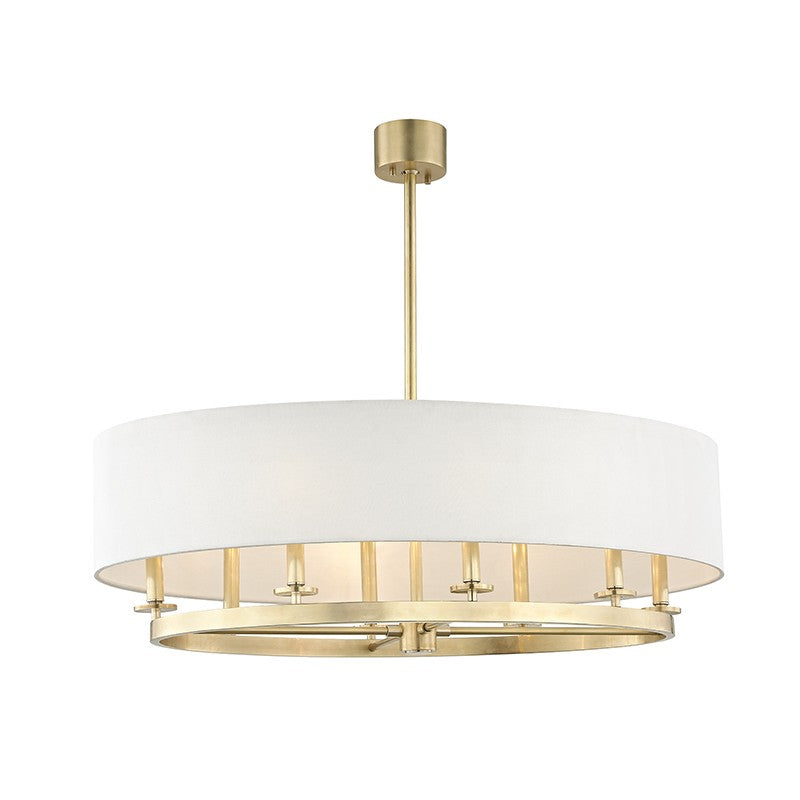 Durham Eight Light Island Pendant in Aged Brass - available from The Lighting Shoppe, trusted by Canadian homeowners