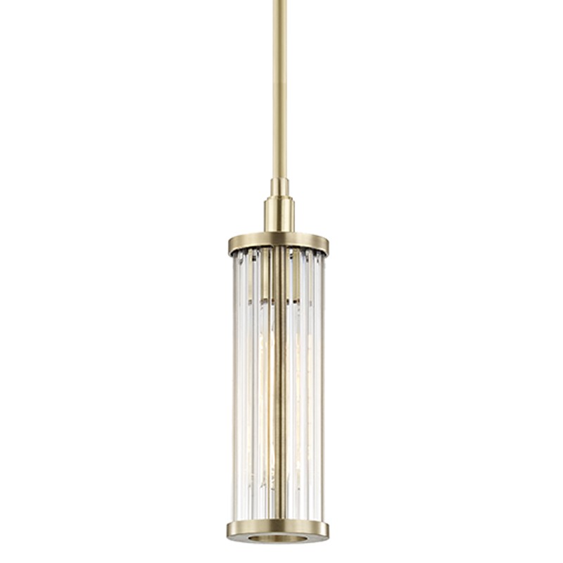 Marley One Light Pendant in Aged Brass - available from The Lighting Shoppe, trusted by Canadian homeowners