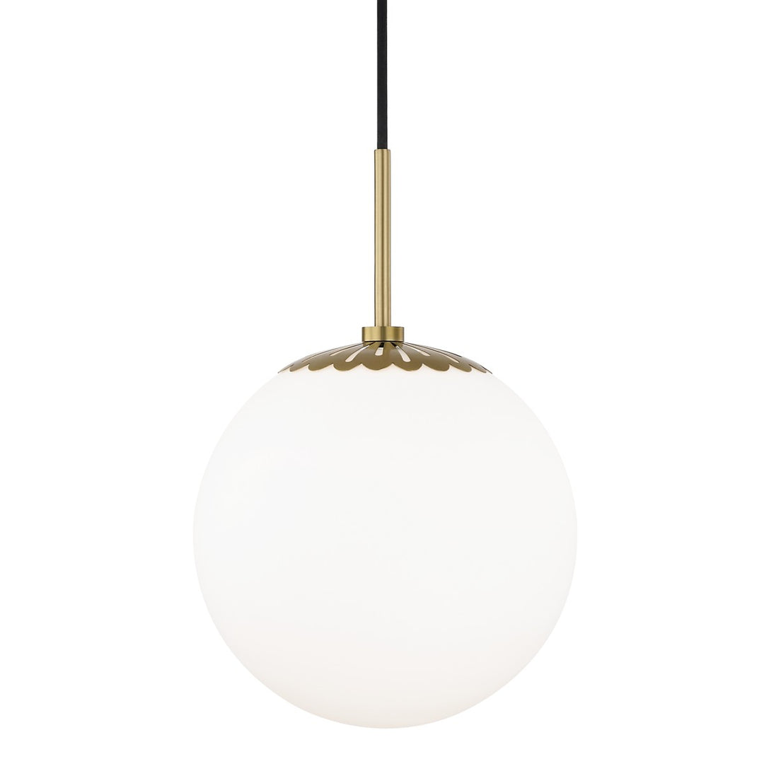 Paige One Light Pendant in Aged Brass - available from The Lighting Shoppe, trusted by Canadian homeowners