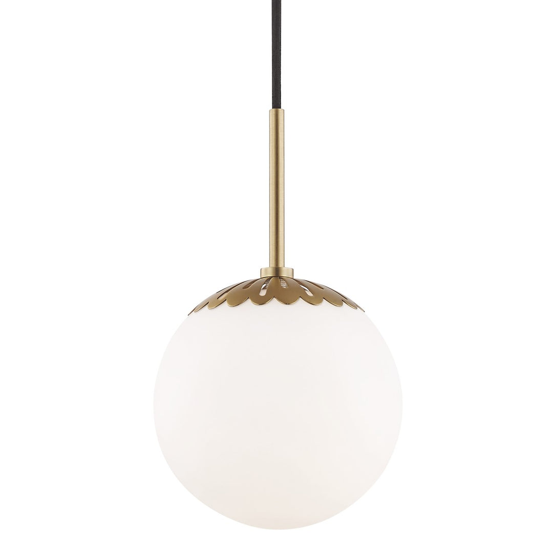 Paige One Light Pendant in Aged Brass - available from The Lighting Shoppe, trusted by Canadian homeowners