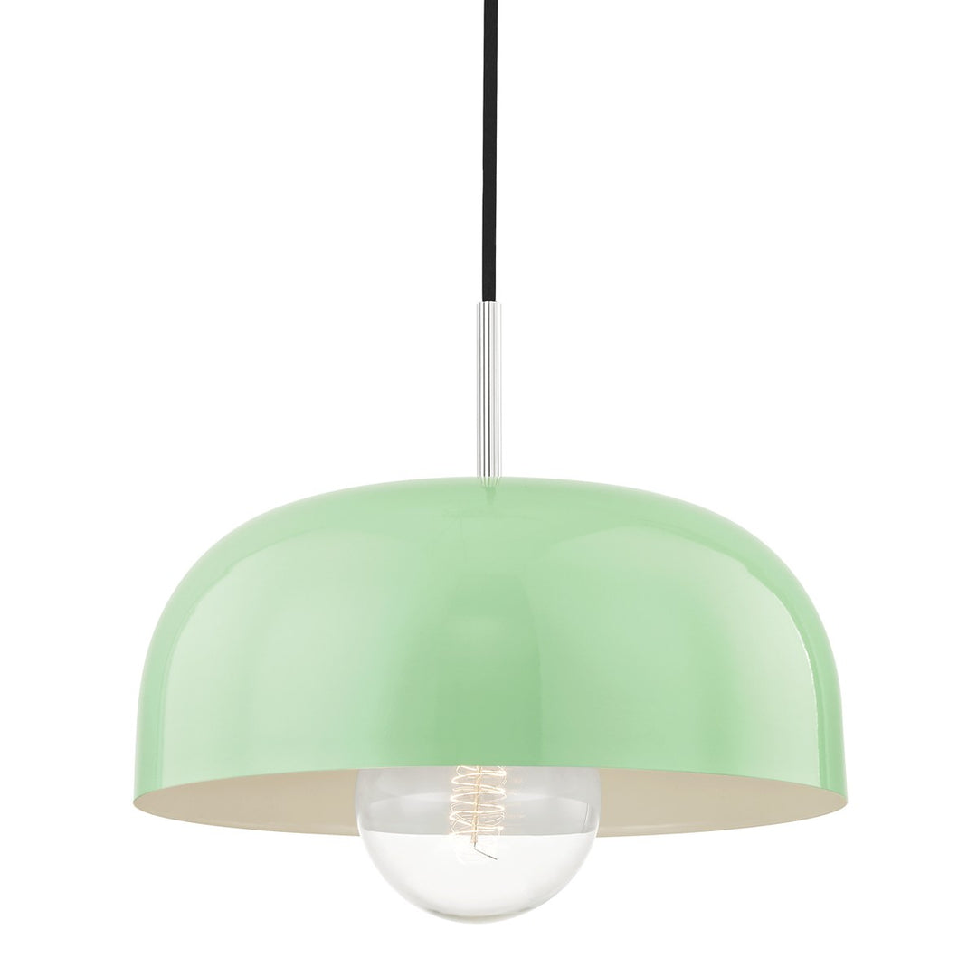 Avery One Light Pendant in Polished Nickel/Mint - available from The Lighting Shoppe, trusted by Canadian homeowners