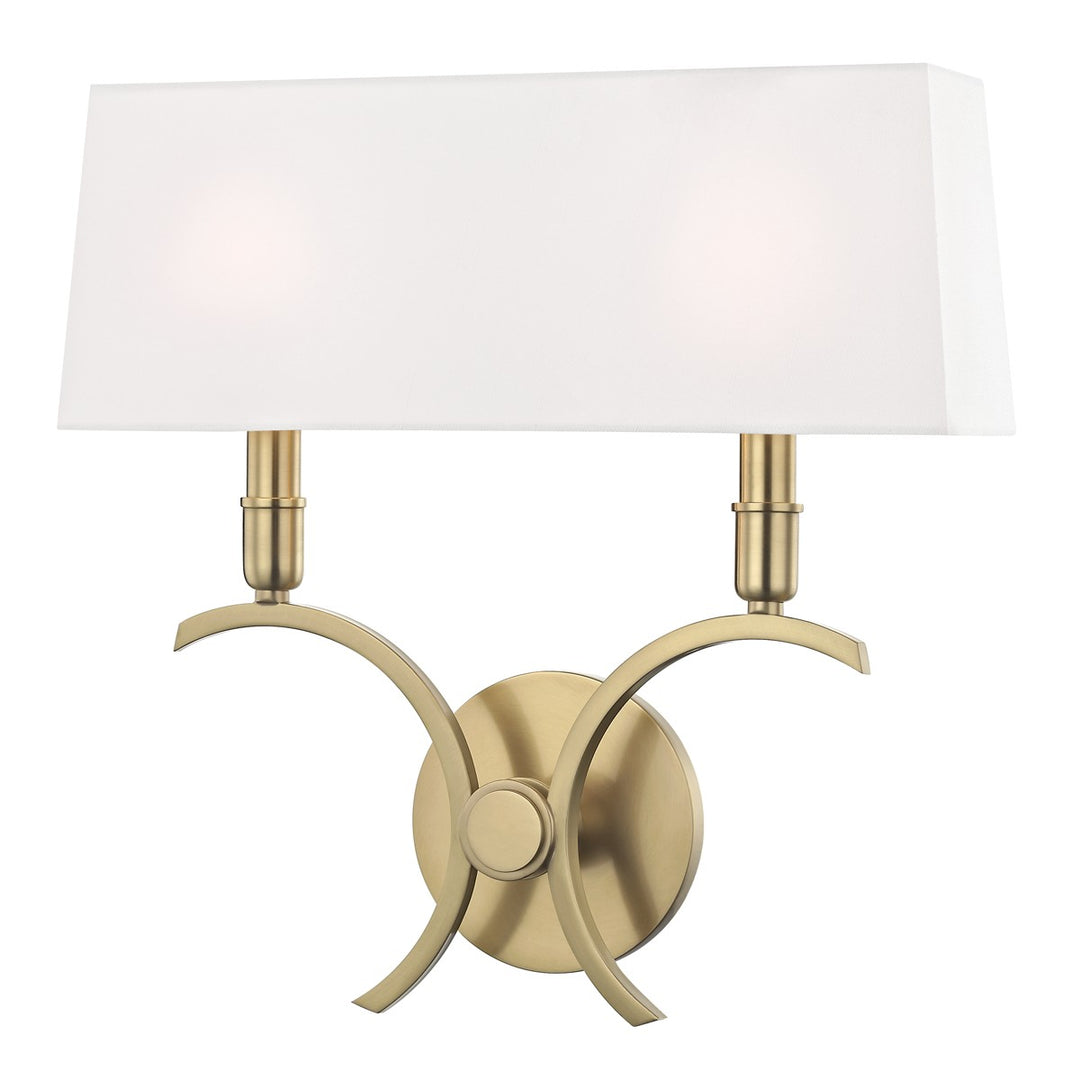 Gwen Two Light Wall Sconce in Aged Brass - available from The Lighting Shoppe, trusted by Canadian homeowners